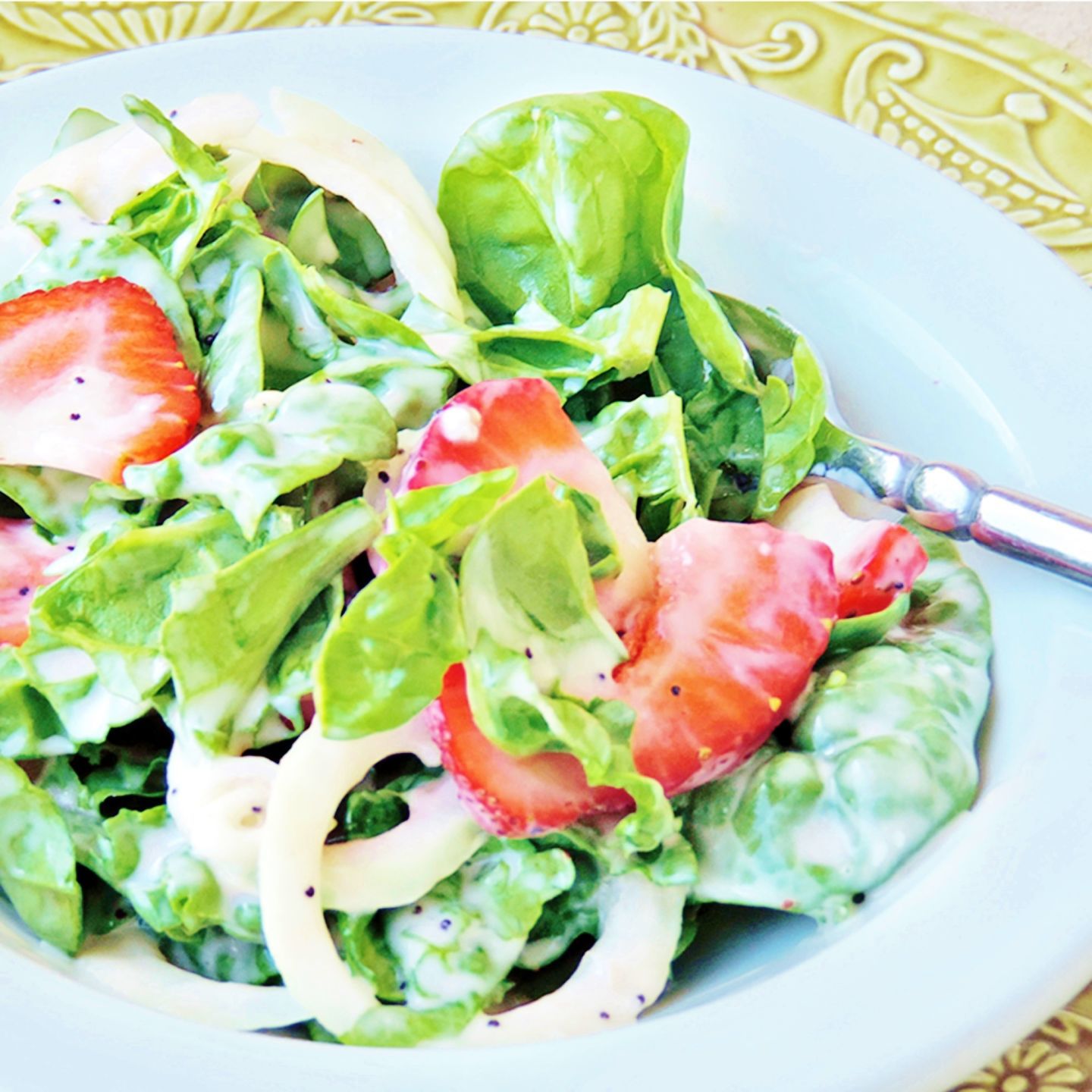 Strawberry Spinach Salad with Poppy Seed Dressing